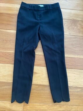 Kate Spade Scalloped Black Trousers Size 0